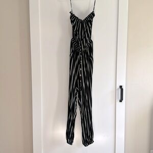 Forever 21 Strapless Jumpsuit Striped Small